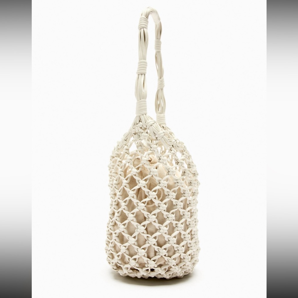 Zara woven handcrafted braided bucket bag shoulder & crossbody - Picture 6 of 9